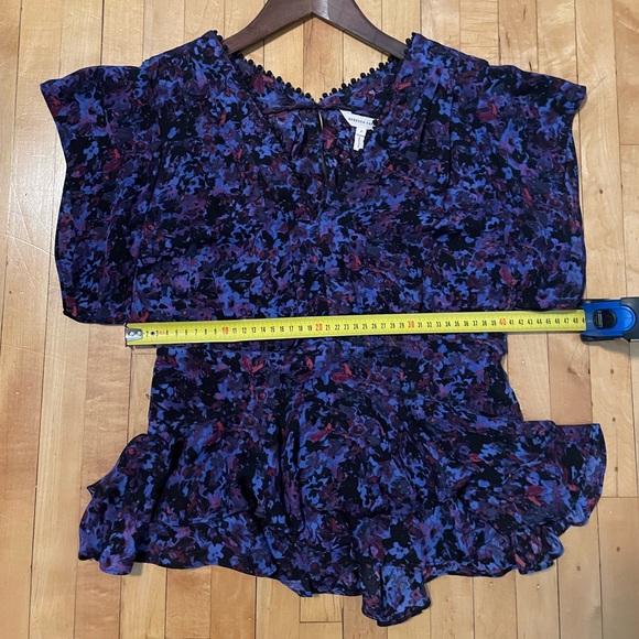 Rebecca Taylor Purple Drapes Bouquet Rhapsody 100% Silk Blouse - Size 4 - EUC! - Picture 7 of 8